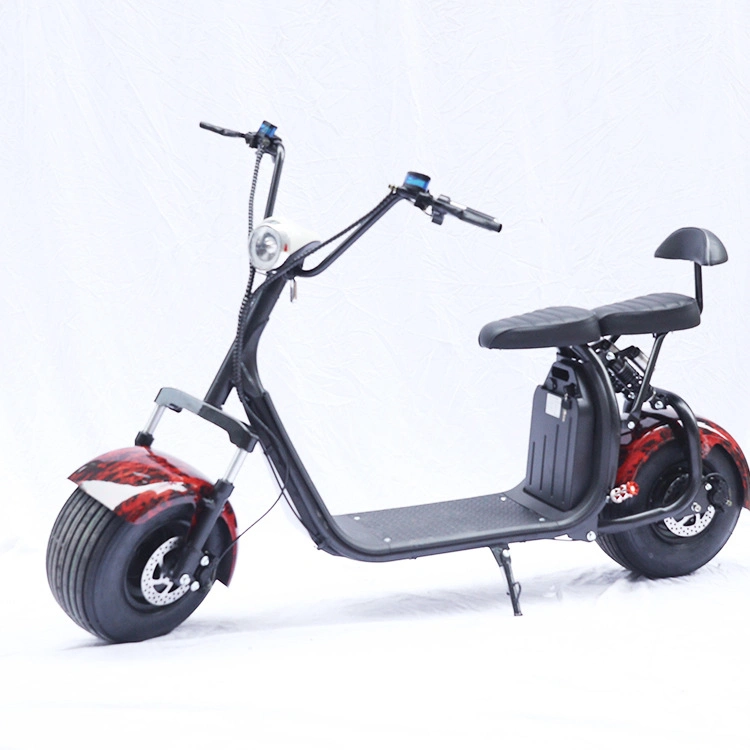 Motorcycle Electric Scooter Bicycle Electric Bike Electric Motor Scooter Harlay Scooter Electric Mountian Scooter Battery 60V 12ah 1500W Motor Stepper Scooter