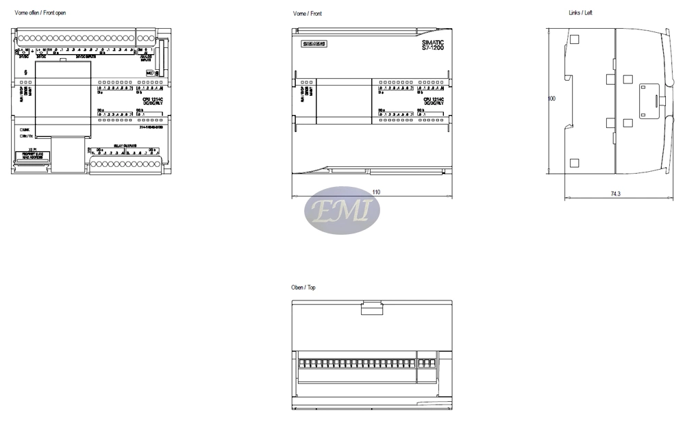 6es7214-1hg40-0xb0s7-1200 Compact CPU DC/DC/Relay Program/Date Memory 100kb Unopened