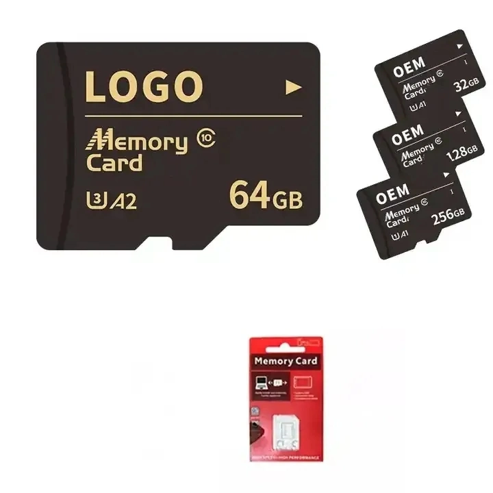 Câmara digital de cartão SD TF de alta velocidade de 8 GB, classe 10 Cartão de armazenamento volume de 1 GB e 4 GB e 64 GB e 128 GB