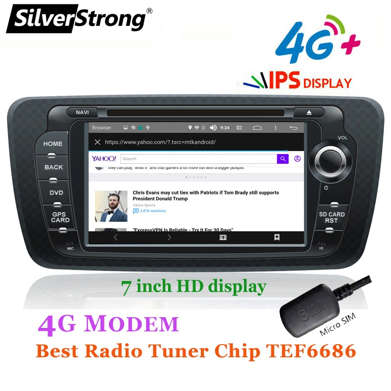 Silverstrong Android 10 DSP WiFi Car Stereo DVD Radio Player Navigation GPS for Seat Ibiza 2009 2010 2011 2012 2013 Double DIN Carplay 7inch