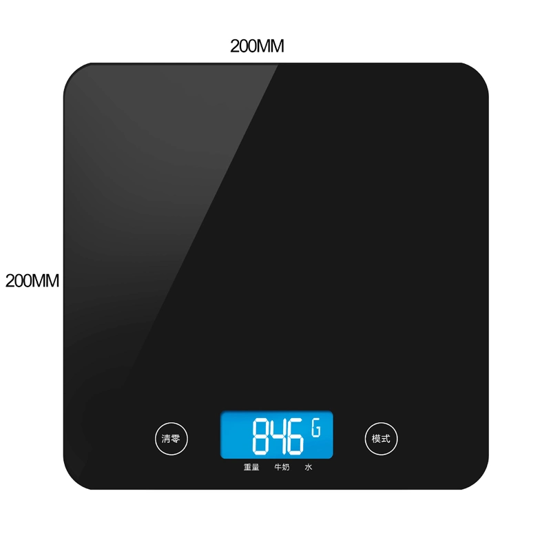 Kitchen Tools Tempered Glass Platform Digital Electronic Weighing Scales for Food