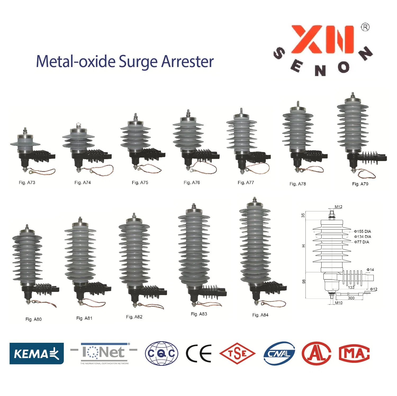 Yh10W-12kv Polymer Housing Lightning Arrester