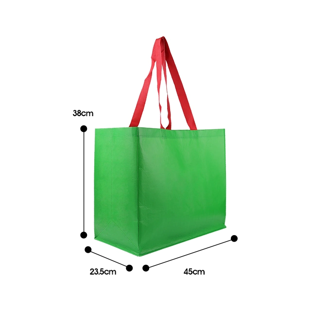 Custom Green Large Grocery Packaging Shopping Promotion Gift RPET Fabric Bag