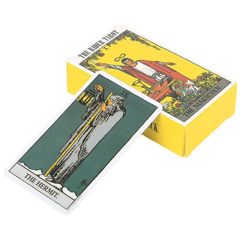 Impression personnalisée en gros de jeu de cartes 7X12cm 78 cartes Tarot originales avec guide.