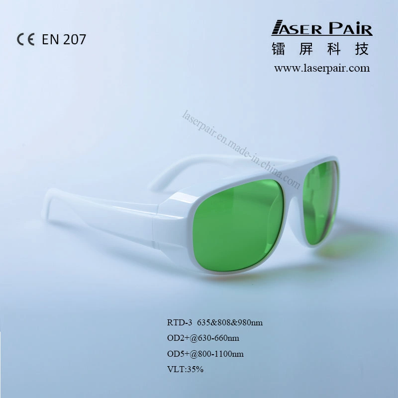 Laser Safety Glasses, 635&808&980 Nm, Laser Safety Eyewear Frame 52, Protect Wavelength: 630-660nm&800-1100nm Application: Red Lasers, 808&980nm Diodes