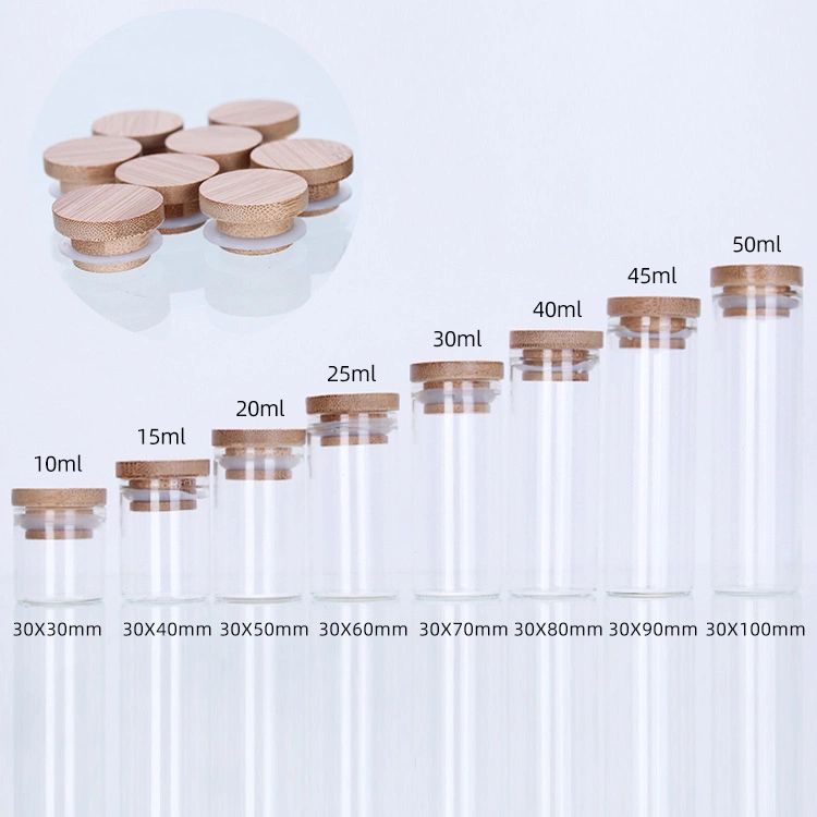 Glass Tube with Cork Lid Glass Cylinder Tube Borosilicate Tube Glass Bottle