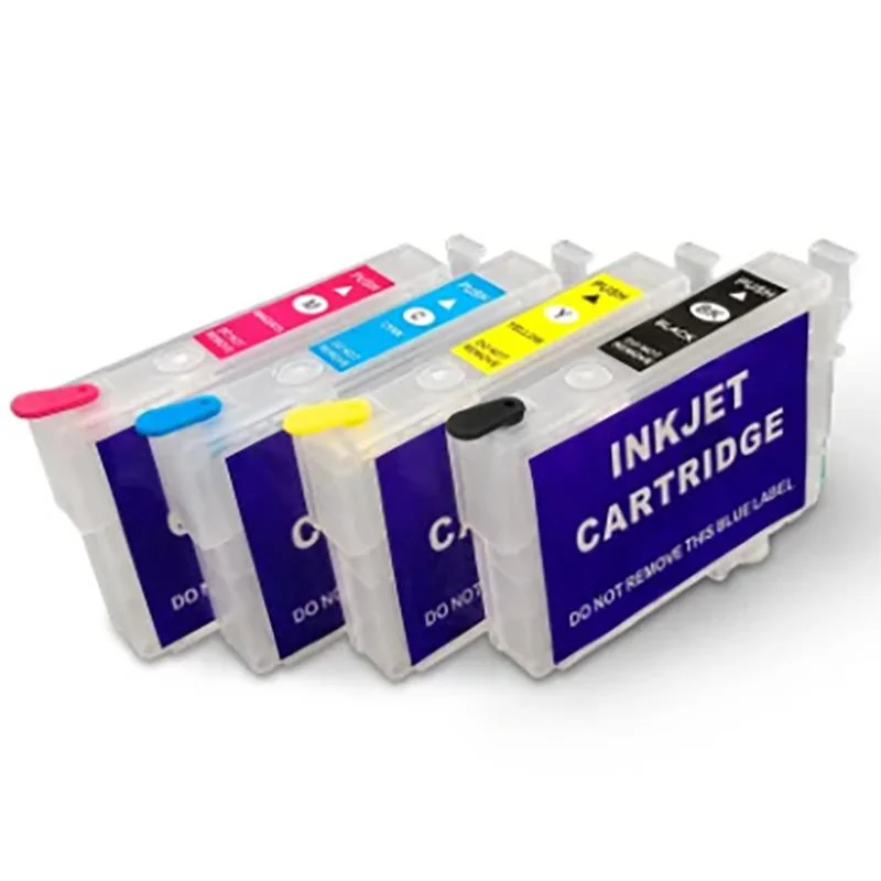 Ocbestjet 220 XL T2201-T2204 Refillable Ink Cartridge with Auto Reset Permanent Chip for Epson Wf 2540 2530 Printers