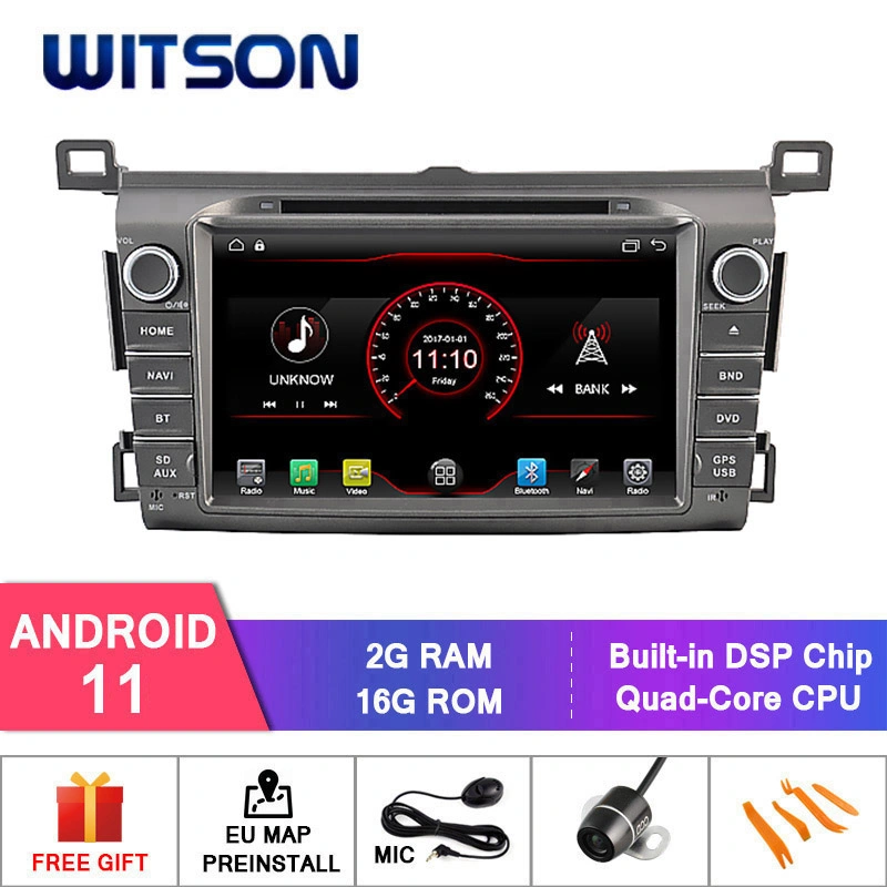 Witson Quad-Core Android 11 coche reproductor de DVD para Toyota RAV4 2014 2G 16GB de RAM ROM