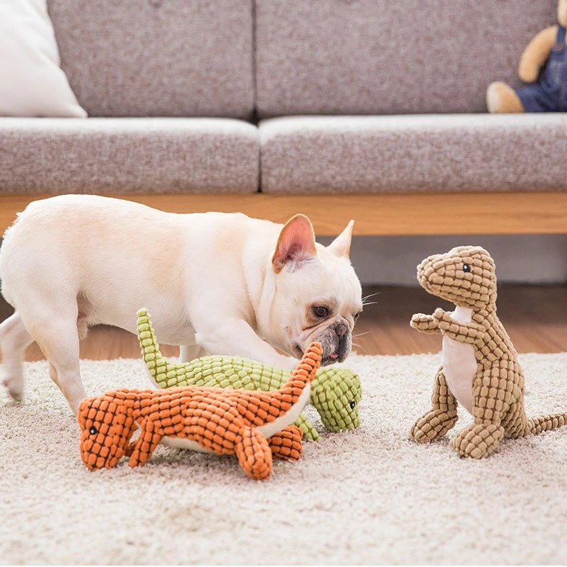 Wholesale/Supplier Soft Noise-Making Squeaker Dinosaur Shape Plush Toy for Pets