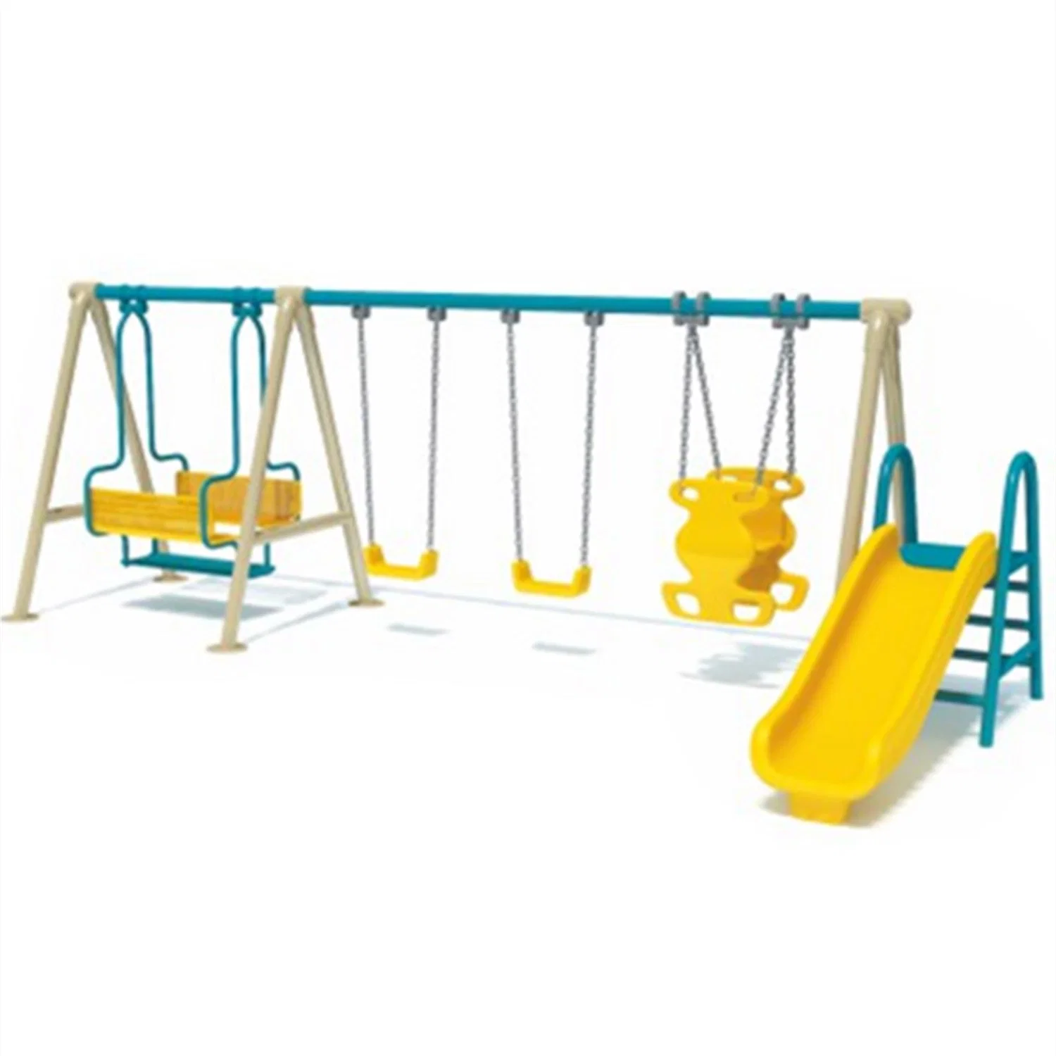 Outdoor Playground Equipment Kids Amusement Park Slide Swing Set