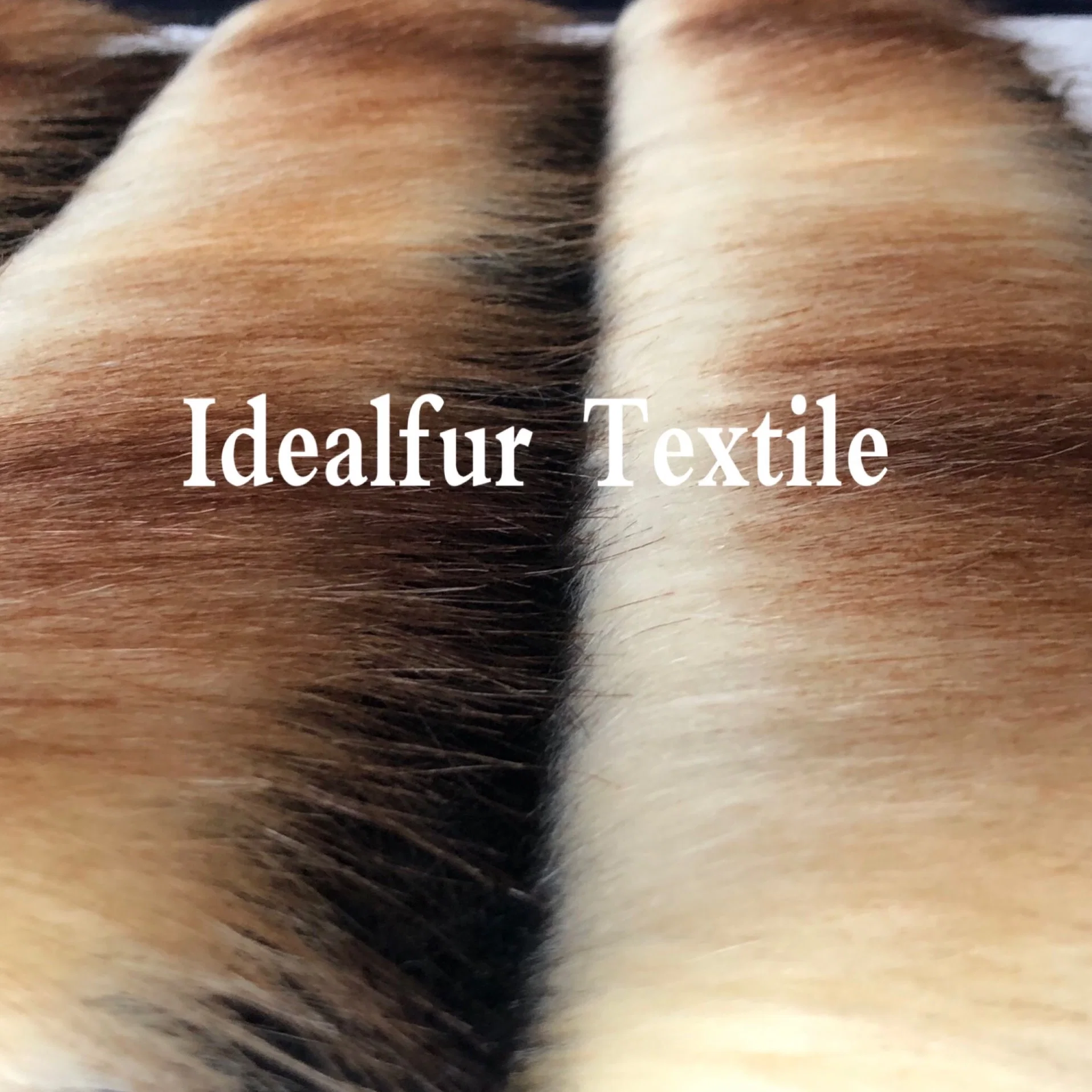 Dos de jacquard color de pelo corto Tip-Dyed Fake Fur Mapache