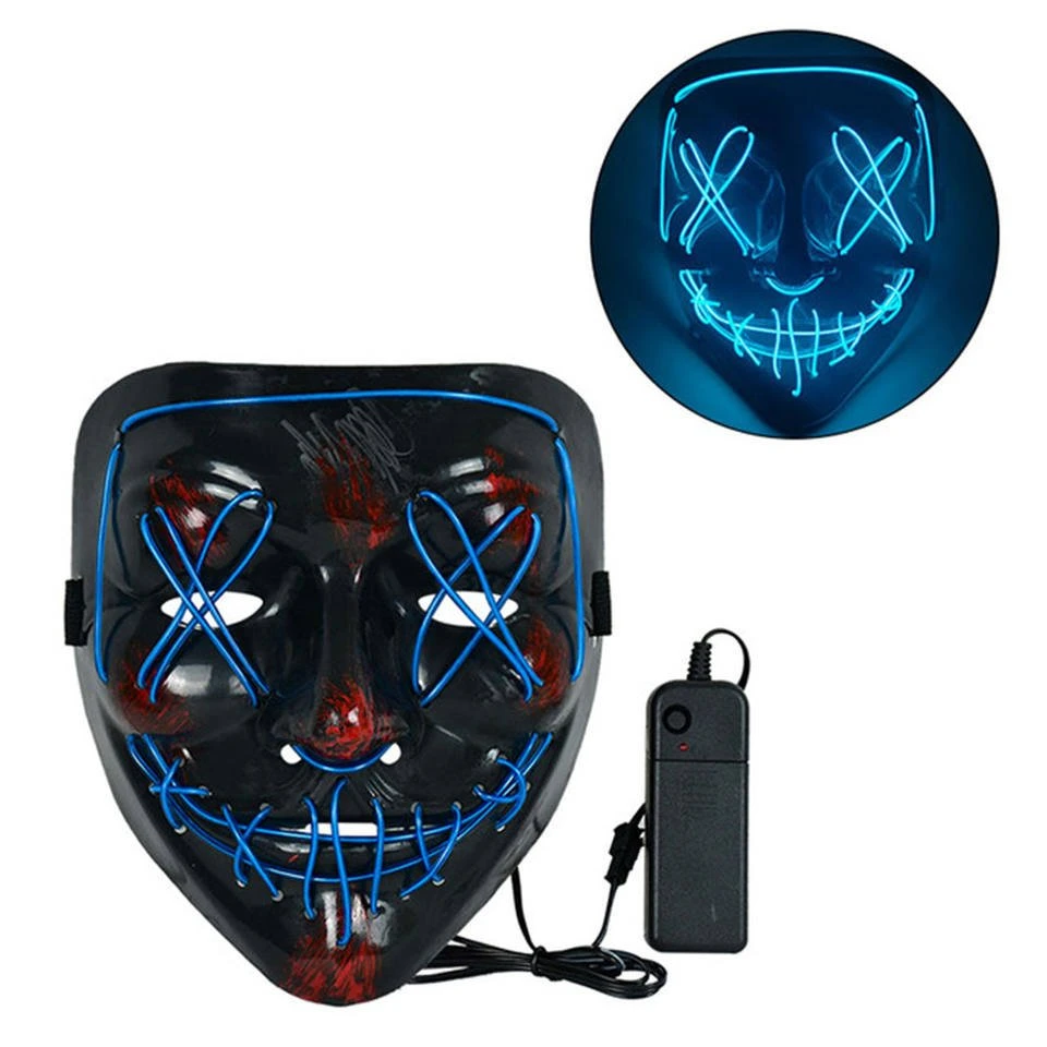 Halloween Dekoration LED Geisterparty Masken Halloween Leuchten LED Gesichtsmaske