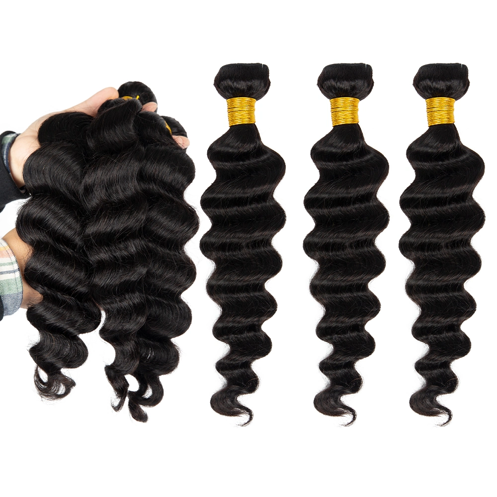 Wholesale 100% Best Natural Brazilian Loose Deep Style Remy Virgin Human Hair Weaving