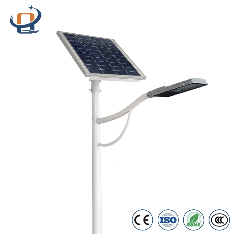 Cheap Price Promotional Professional Pole Mount Single Arm Street Light with Single Solar Panel and Battery