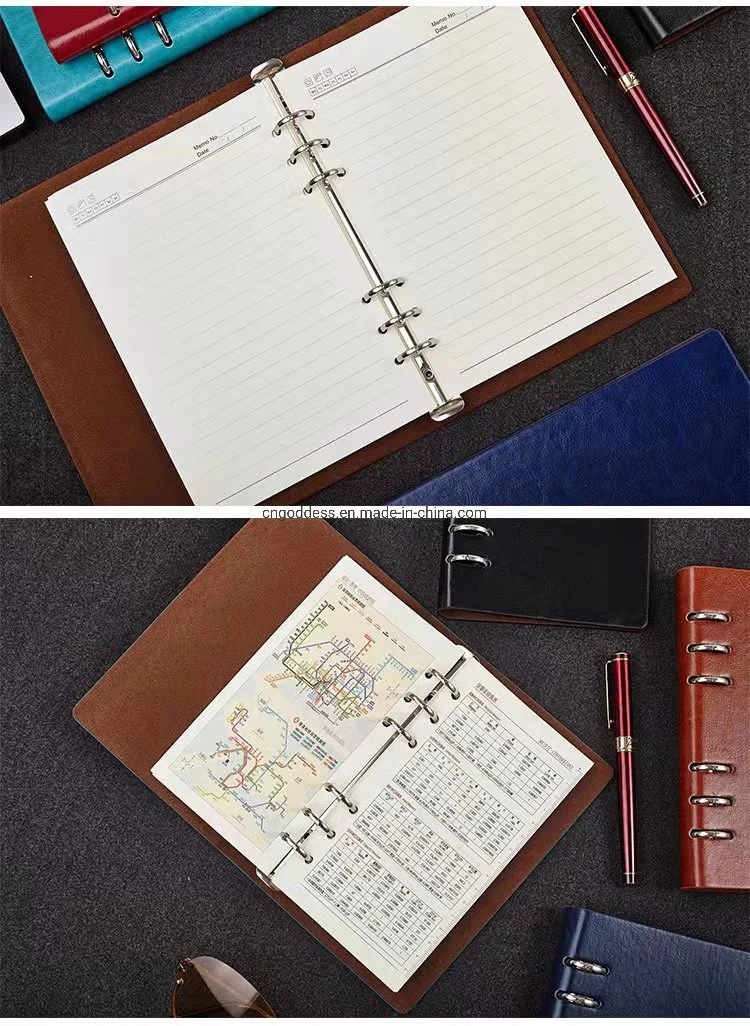 Waterproof Paper Sewing Lined Custom Notebook with Pen Holder Kraft Hardcover