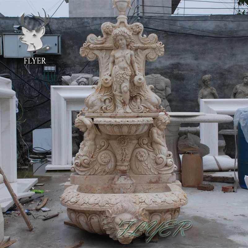 China Stone Manufacture Outdoor Garden Decoration Stone Waterfalls Marble Stone Wall Fountain