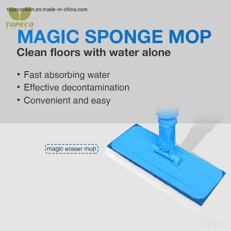 Topeco 2021 New Design Magic Sponge Melamine Floor Cleaner Mop Strong Water Absorbent