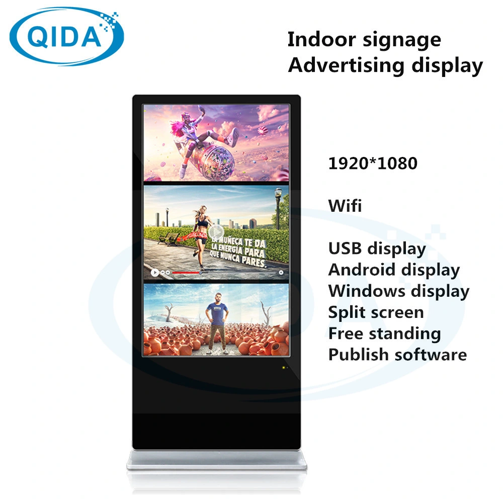 46 Inch Floor Stand LCD Advertising Display with IR Touch and Android System