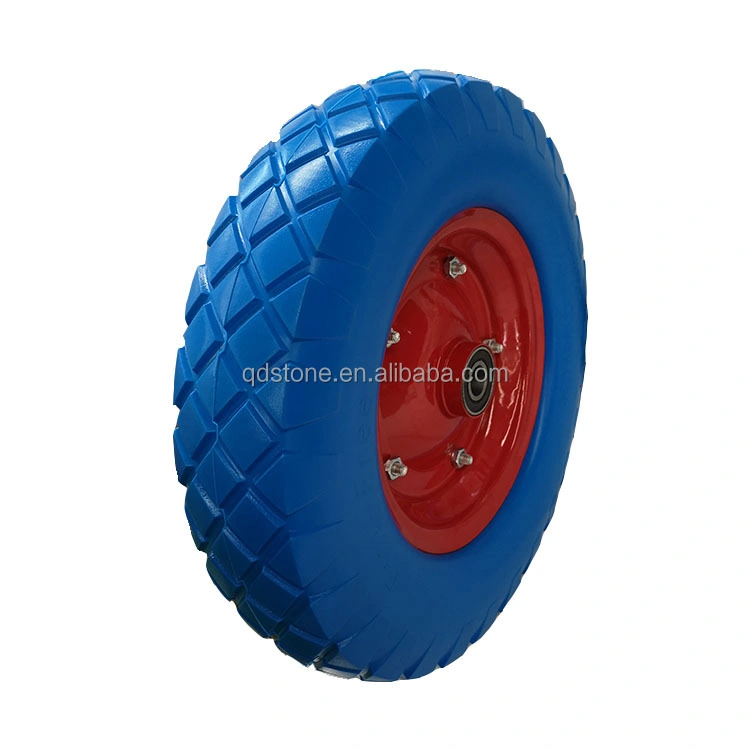 Construction Hand Trolley Wheel 4.80/4.00-8 Solid PU Foam Tire