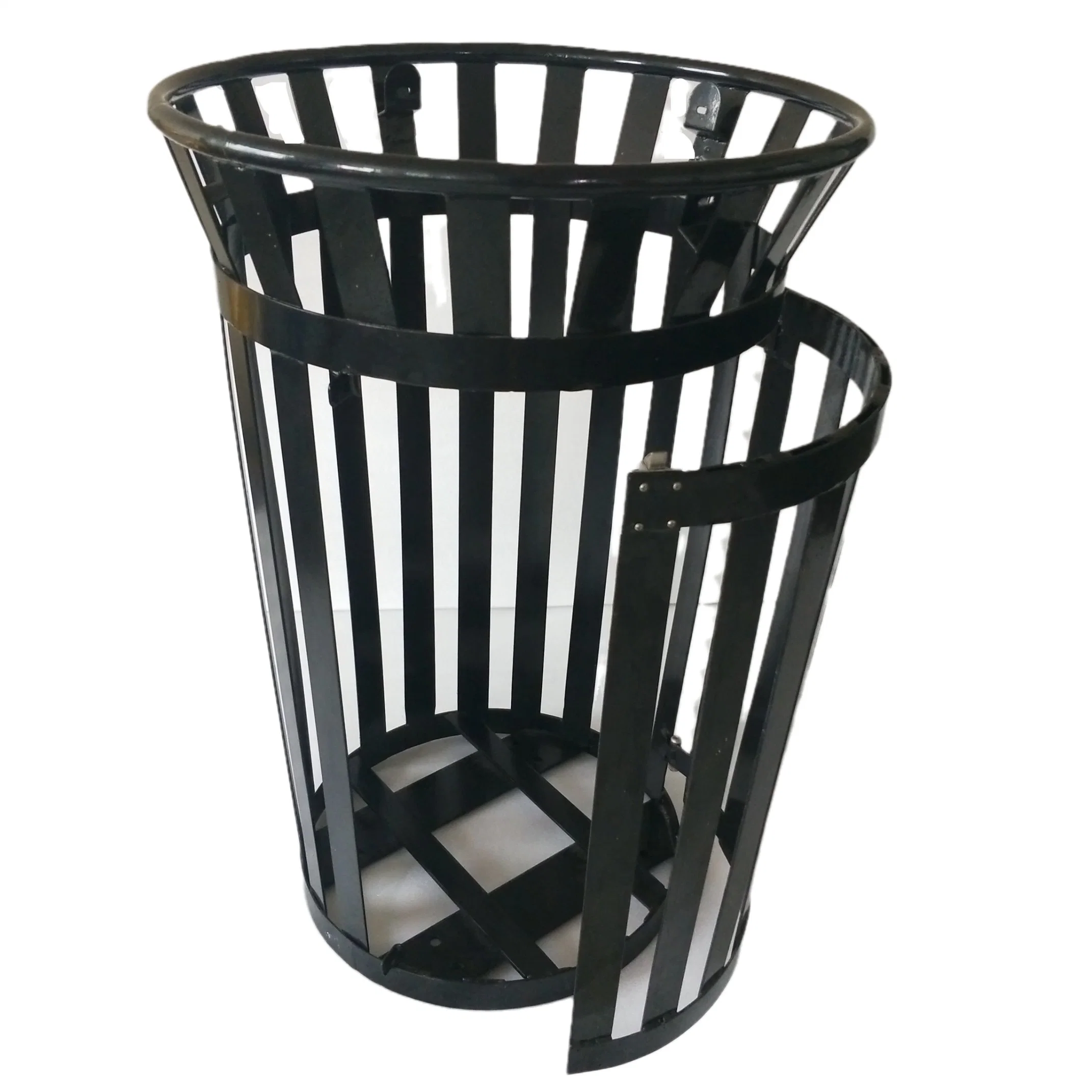 OEM Cheap Round Steel Big Trash Can for Outdoor Garden Eco-Friendly Metal Commercial Park