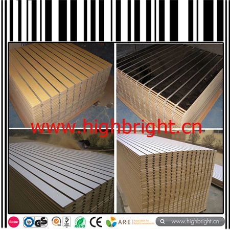 Original Factory MDF Slatwall Board Panel with Aluminium Alloy Profile