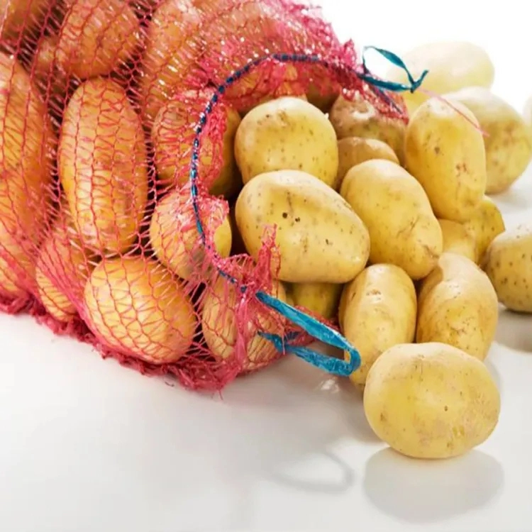 PE Raschel Bag HDPE Potato Firewood Orange Onion Garlic Corn Mesh Net Bag Vegetable Fruit 10kg 15kg 20kg 25kg 30kg Tubular PP Mesh Bag, Leno Mesh Bag