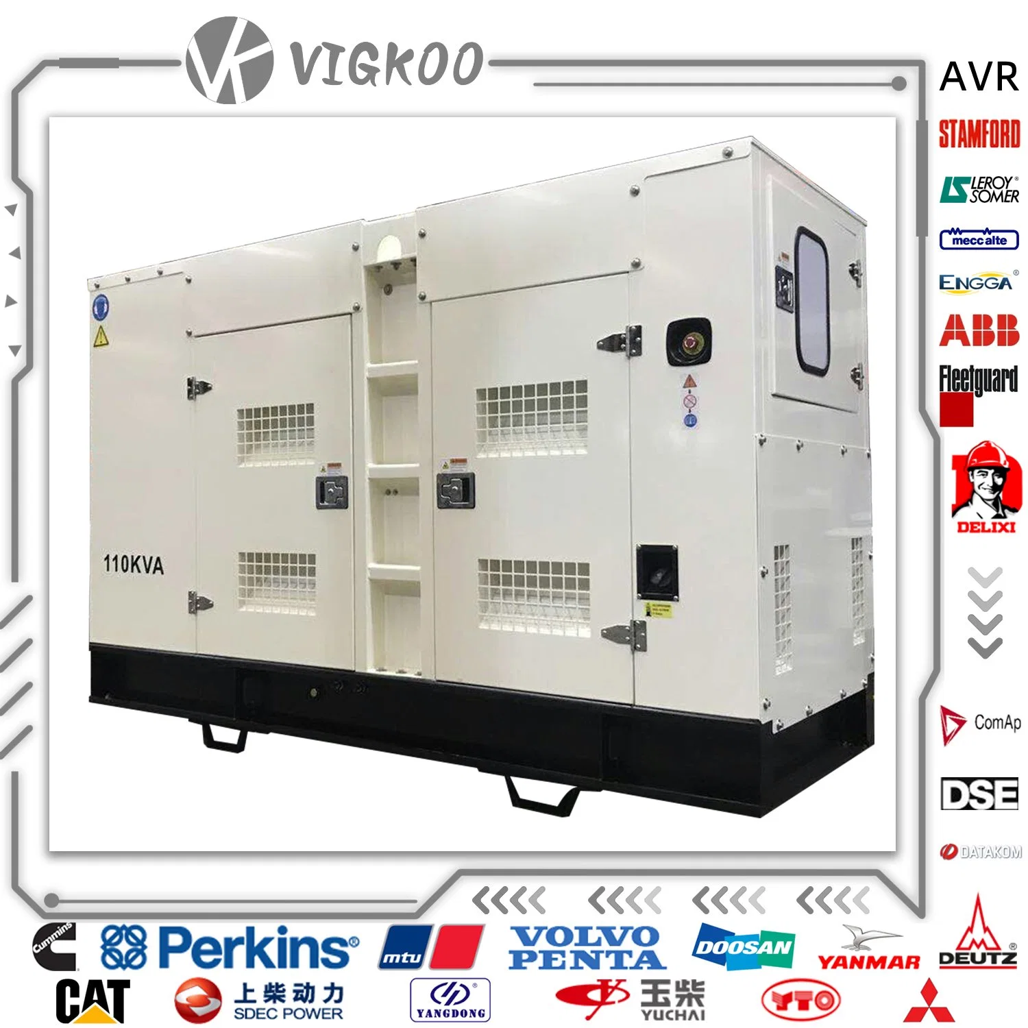 Motor eléctrico de tipo silencioso generador diésel Cummins Genset