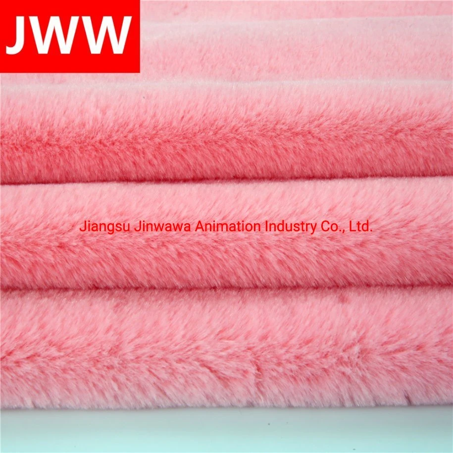 Rabbit Fabric & Faux Rabbit Fur Fabric PV Plush Fabrics for Garments Manufactory