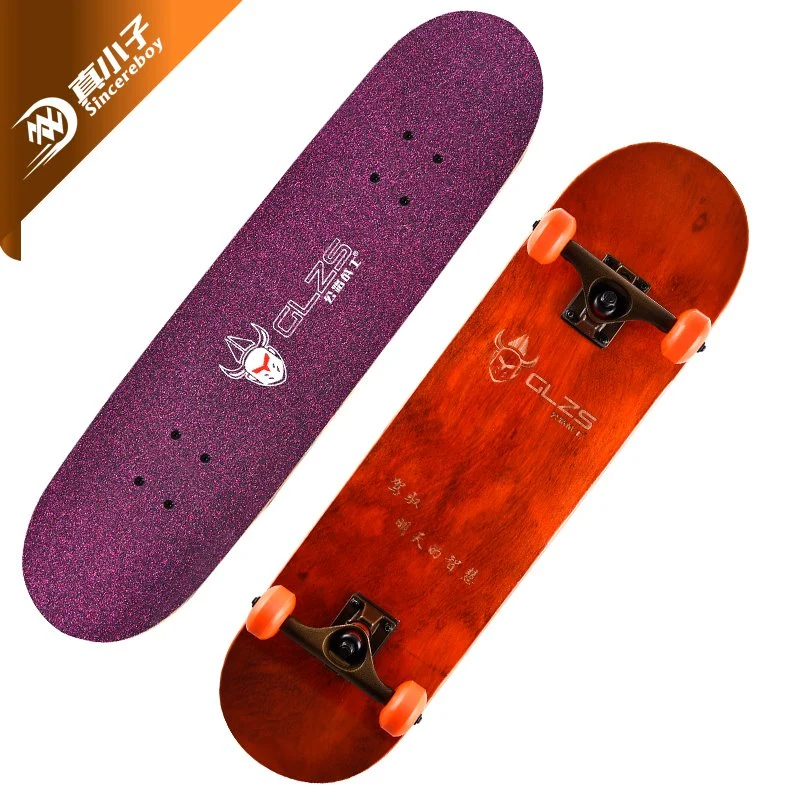 Planche de skateboard cruiser de rue en érable canadien avec logo laser OEM professionnel