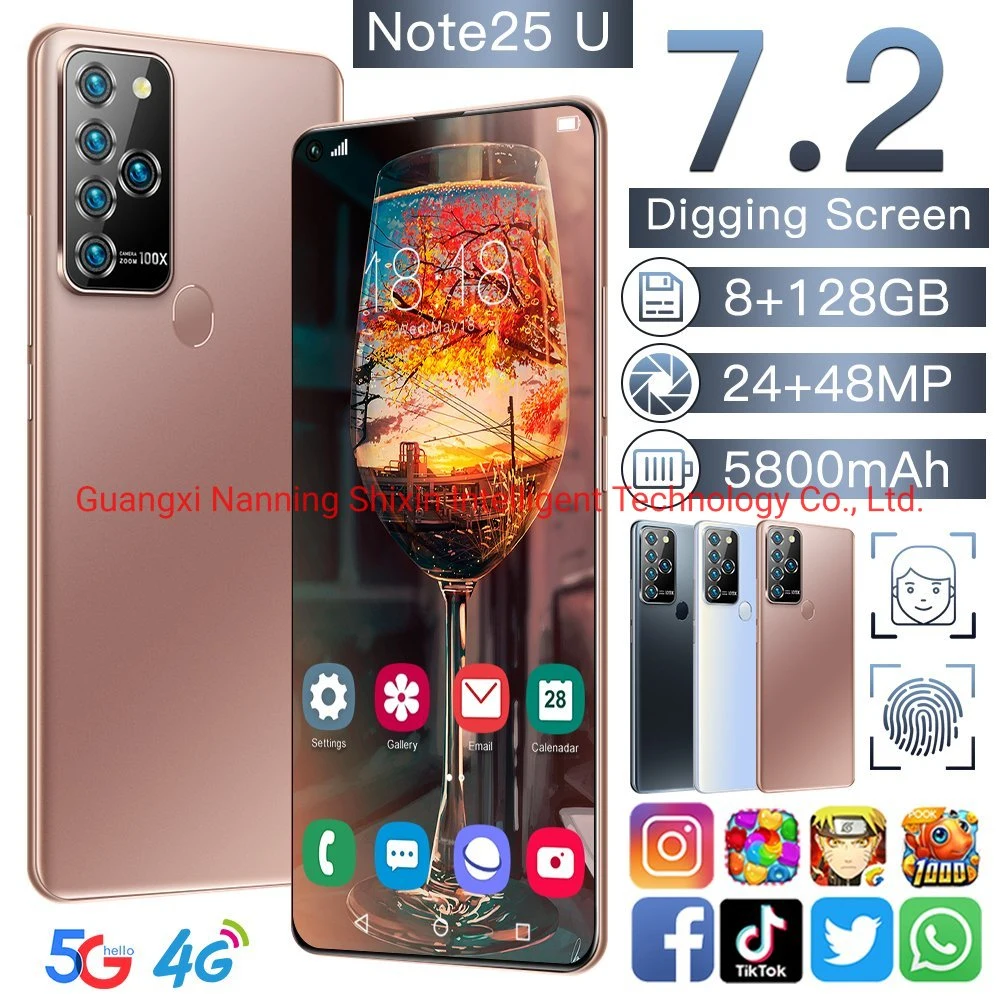 Note 25u 8g/128GB+ Smartphone Amoled Screen Android 10.0 Teléfono con Desbloqueo Facial, Teléfonos Móviles.