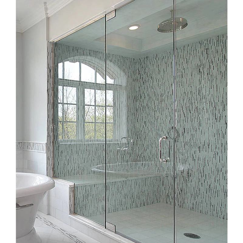 Sliding Shower Screen Enclosure Frameless Tempered Glass Shower Cubicle Enclosure