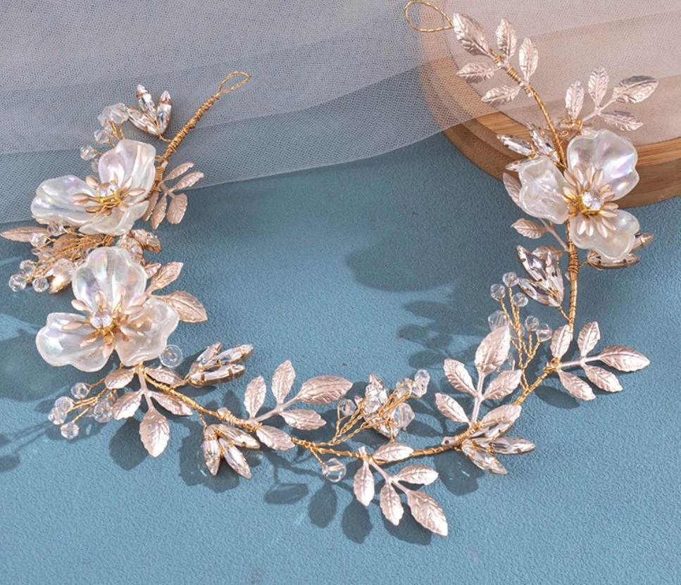 Bridal Wedding Hair Pin Hair Stick, Bridal Leaf Flower Hair Pin Hair Accessories. Wedding Rhinestone Hair Stick Headpiece 2PS/Set