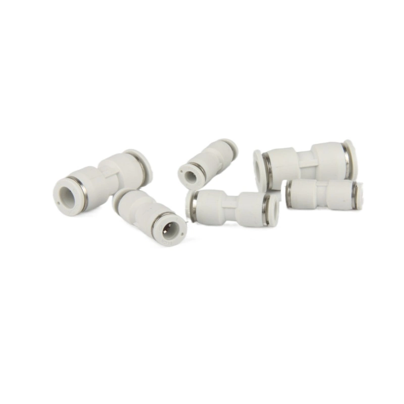 Pneumatic Push in Fitting White Plastic Fitting PU Straight Air Connector Factory