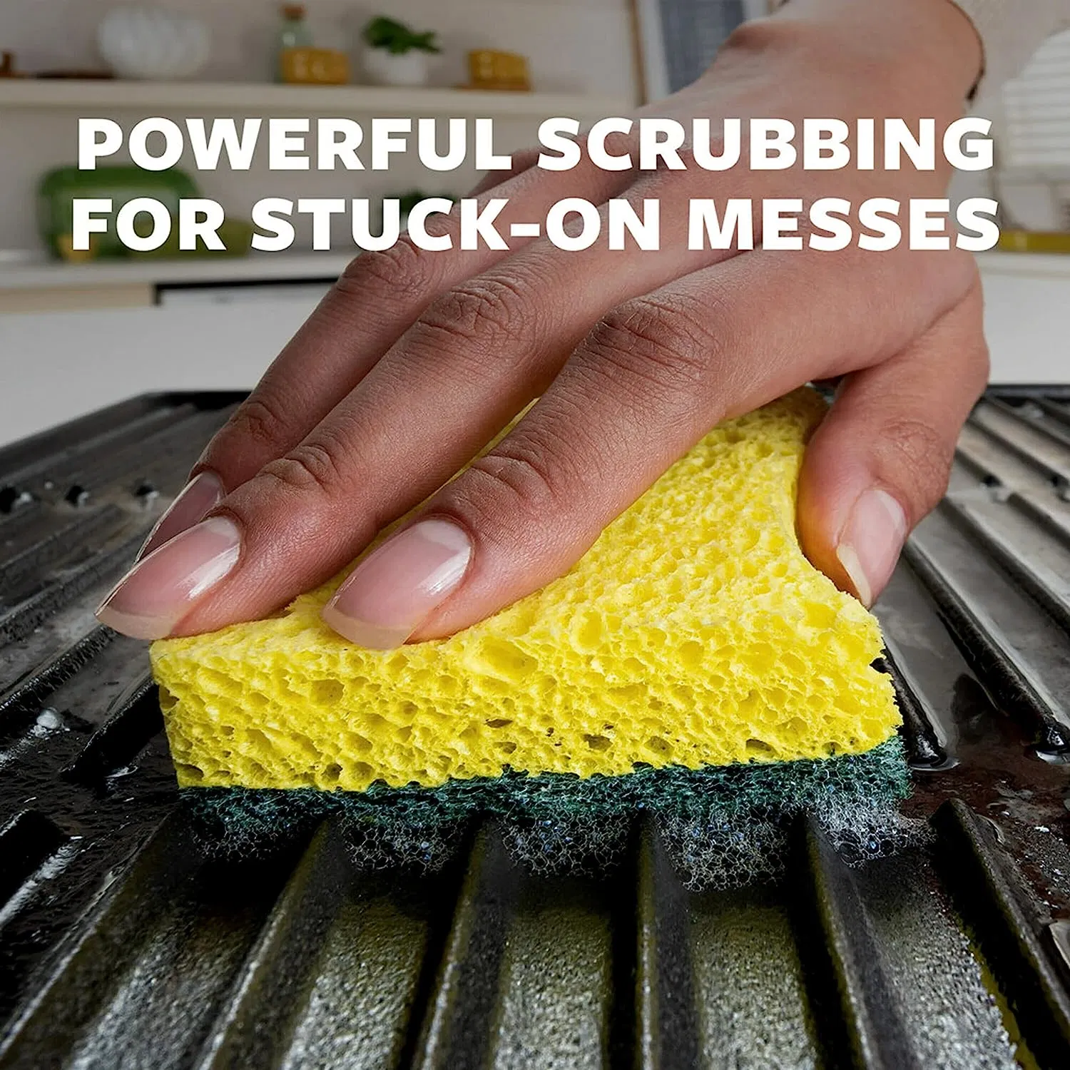 Cleaning Kitchen and Household Safe for Non-Coated Cookware Heavy Duty Scrub Sponges