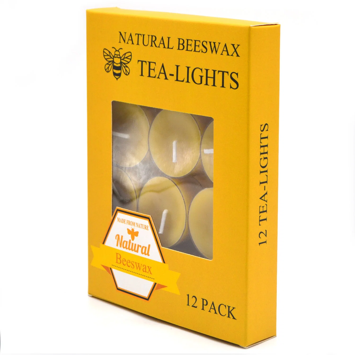 4 Hours Home Decor Beeswax Tealight Candles for Votive Church