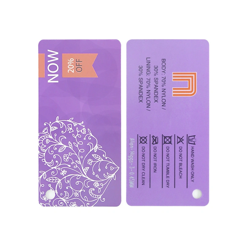 Customized Logo 13.56MHz ISO14443A Chip 213 RFID Cloth Hang Label for Cloth Garment