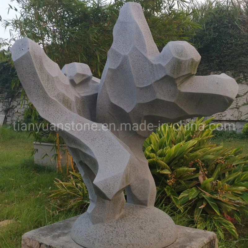 Contemporary Granite Abstract Hand Carved Art Sculpture