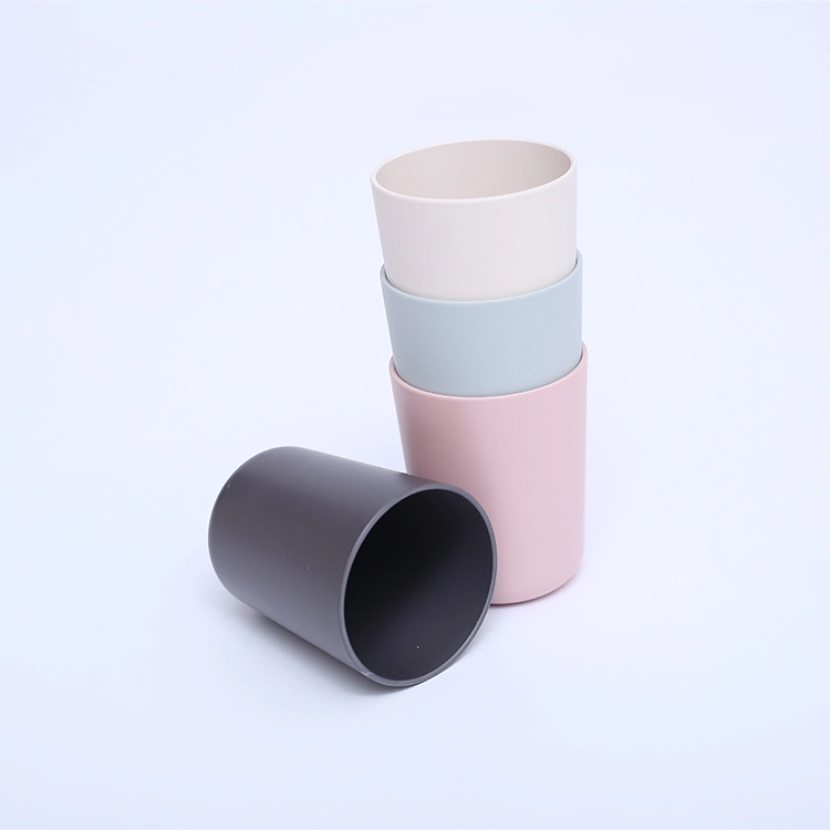 Wholesale/Supplier Reusable Biodegradable Coffee Cup Wheat Straw Plastic Cup Set for Picnic