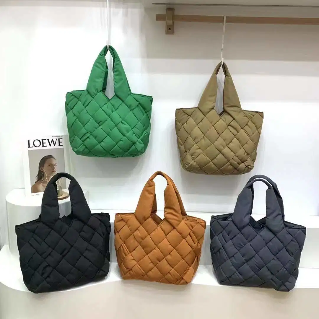 New Space Cotton Woven Handbag 2 Pieces Per Set Tote Bag Bolsa De Cuero Women Handbags