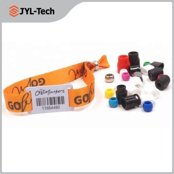 Disposable RFID Woven NFC Fabric Wristbands for Events with Custom Cloth String