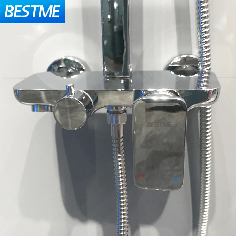 Bathroom Shower Set Brass Waterfall with Stainless Steel Bar Shower Head and ABS Hand Bath Shower Mixer (Bm-60030b)