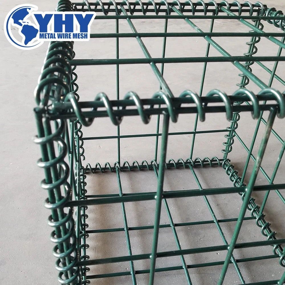 2X2 PVC Coated Lowes Welded Iron Wire Mesh Stone Basket Gabion for Sale