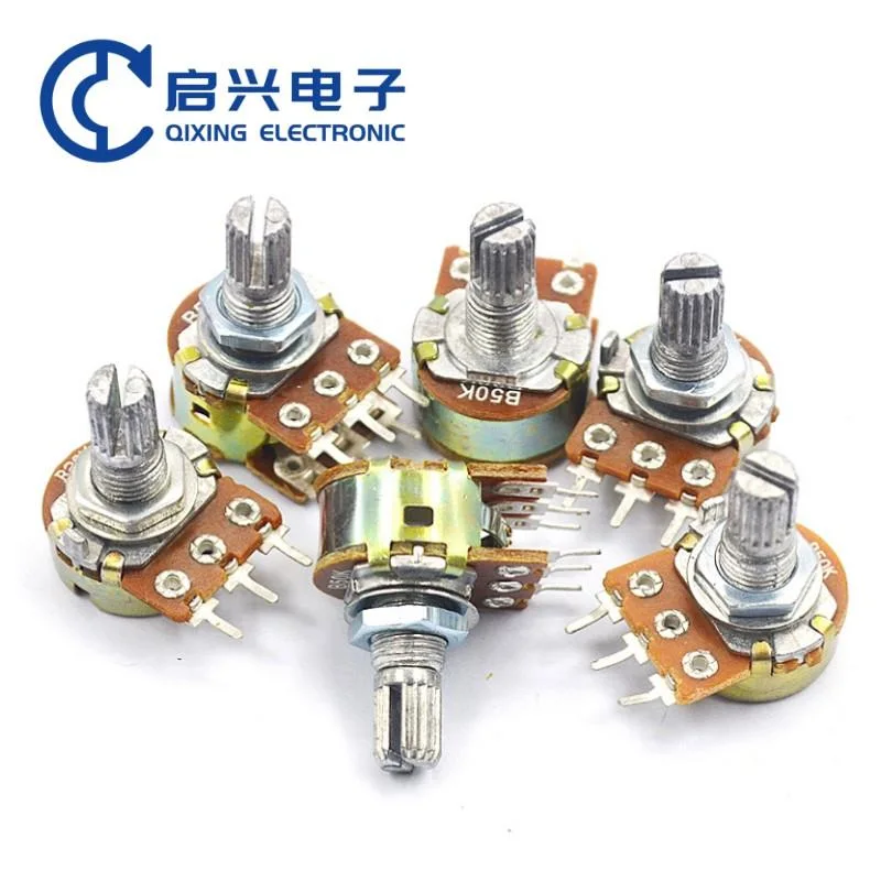 Wh148 B0.1K B0.5K B1K B2K B5K B10K B20K B50K B100K B500K B1m 15mm /20mm Shaft Amplifier /Sing/Dual Stereo Potentiometer