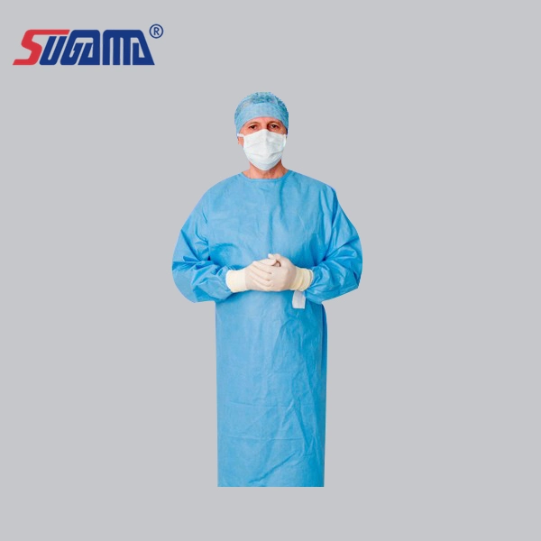 AAMI Level 3 Doctors Surgical Disposable Waterproof CPE Impervious Gown