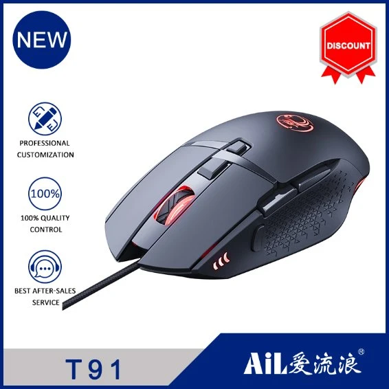 New Wired Mouse 3200dpi Color RGB Mechanical Gaming Mouse