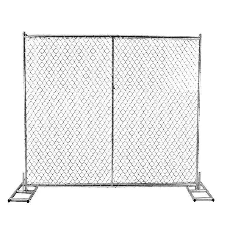 45X45mm Mesh Size PVC Coated Chain Link Fence Steel Fencing Wire Netting Black Chain Link Temporary Fence Panels/ Galvanized Temporary Fence