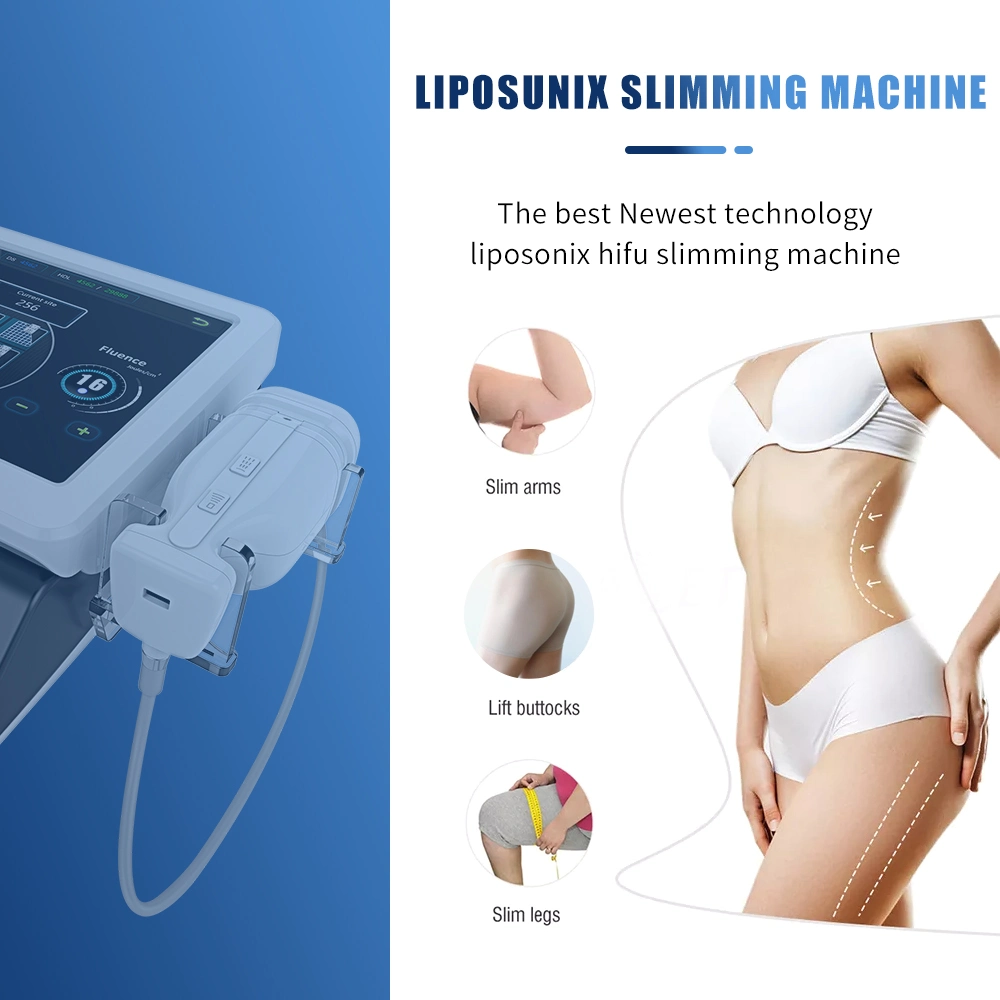 Nouvel équipement de salon de beauté portable 2 en 1 7D Hifu et Liposonix pour éliminer les rides et raffermir le visage.