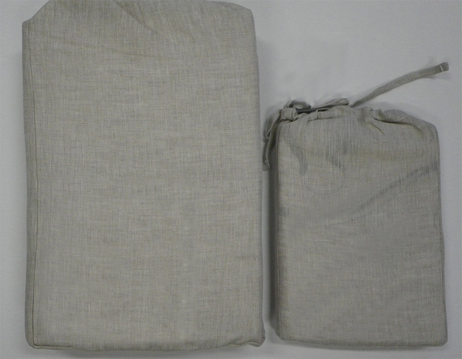 Jacquard 100% French Linen Duvet Cover Set