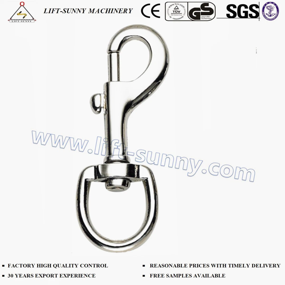 20.5mm * 80mm Round Head Zinc Die Cast Swivel Snap Hook