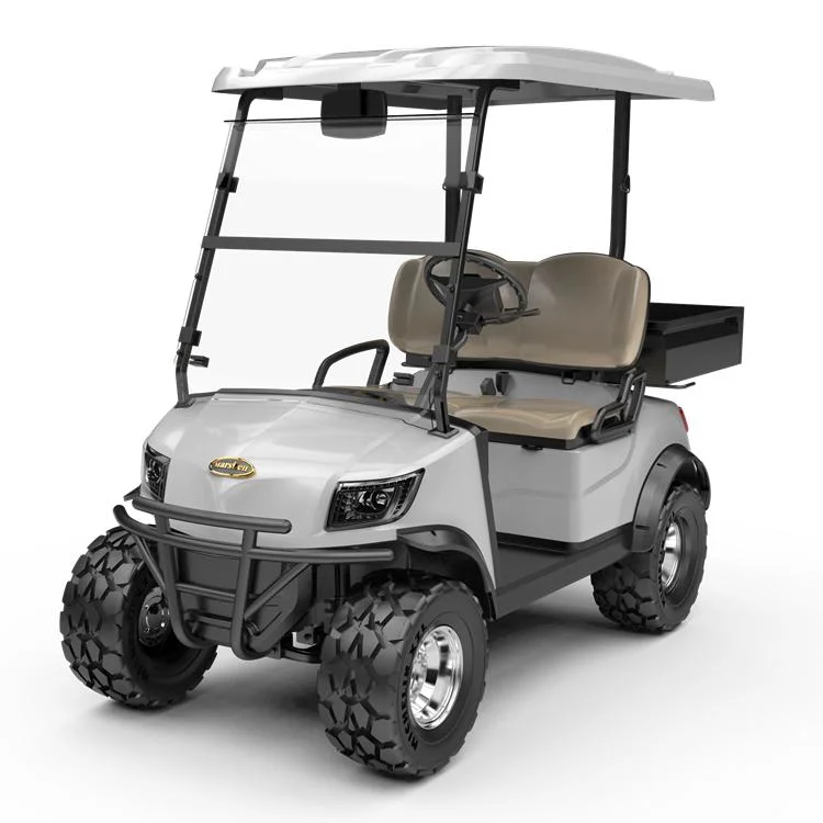 Sicherheit niedrige Geschwindigkeit 48V Batteriebetrieb Utility Vehicle Electric Utility Golfwagen mit zwei Sitzplätzen für Golfplatz (DH-m2+Cargo Box)